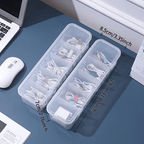 1pc Caixa de Armazenamento Transparente Grande com Tampa - Caixa Organizadora Resistente, Adequada para Recipientes Empilháveis em Escritórios, Artes e Artesanato, Leve e Fácil de Transportar, com Design de Tampa de Encaixe, Armazenamento Organizado em Áreas de Trabalho em Casa, Caixa de