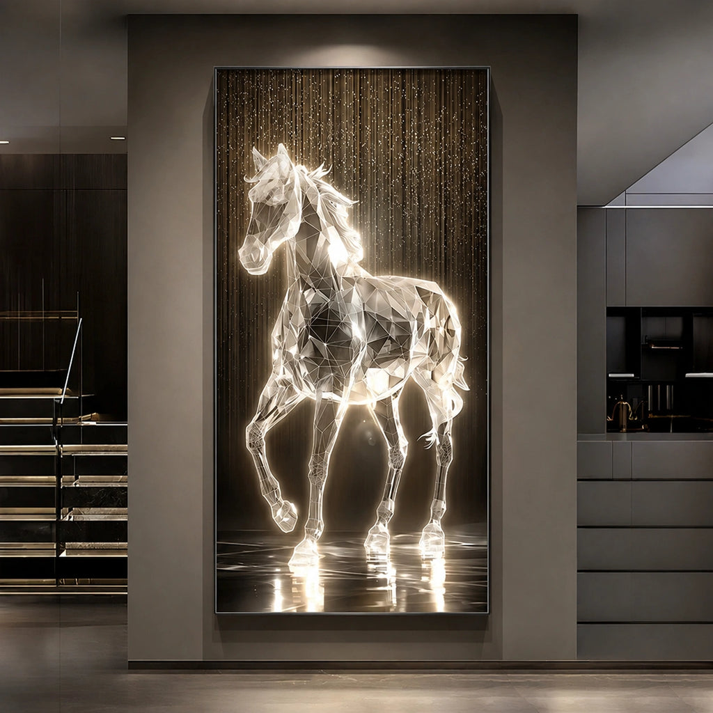 Quadro Iluminado Cavalo com LED