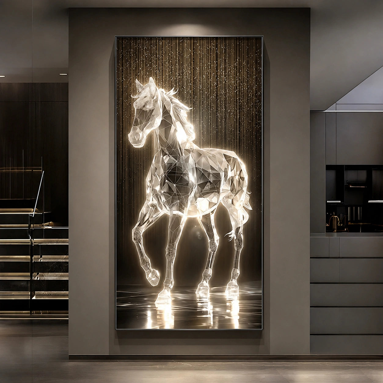 Quadro Iluminado Cavalo com LED