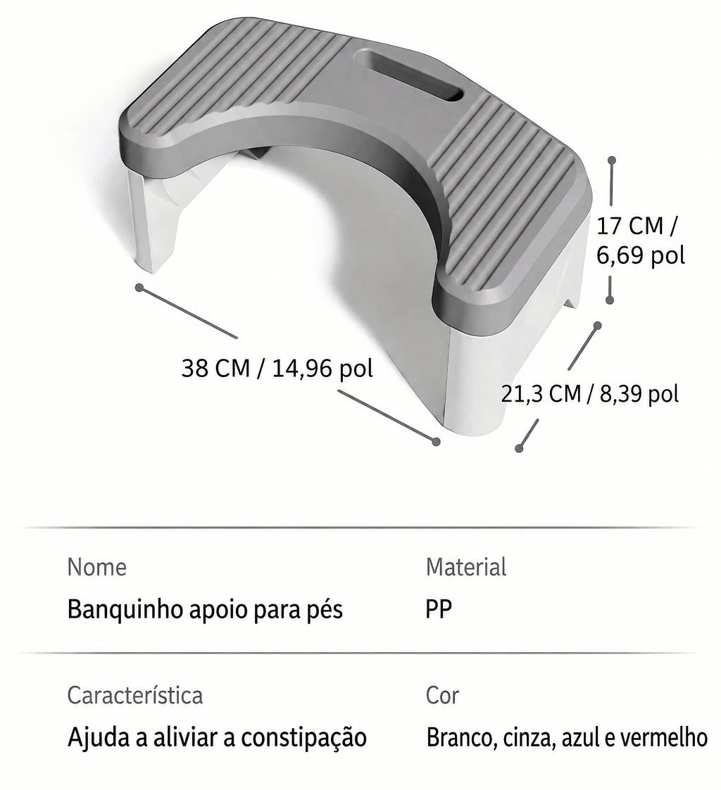 Banquinho Apoio para Pés no Banheiro