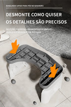 Banquinho Apoio para Pés no Banheiro