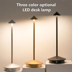 Lâmpada de Mesa Sem Fio, Escurecimento Contínuo de 3 Cores, Bateria Recarregável de 800mAh, Lâmpada de Mesa LED, Adequada para Quarto/Jantar de Casal/Escritório/Cafeteria/Restaurante/Terrace