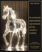 Quadro Iluminado Cavalo com LED