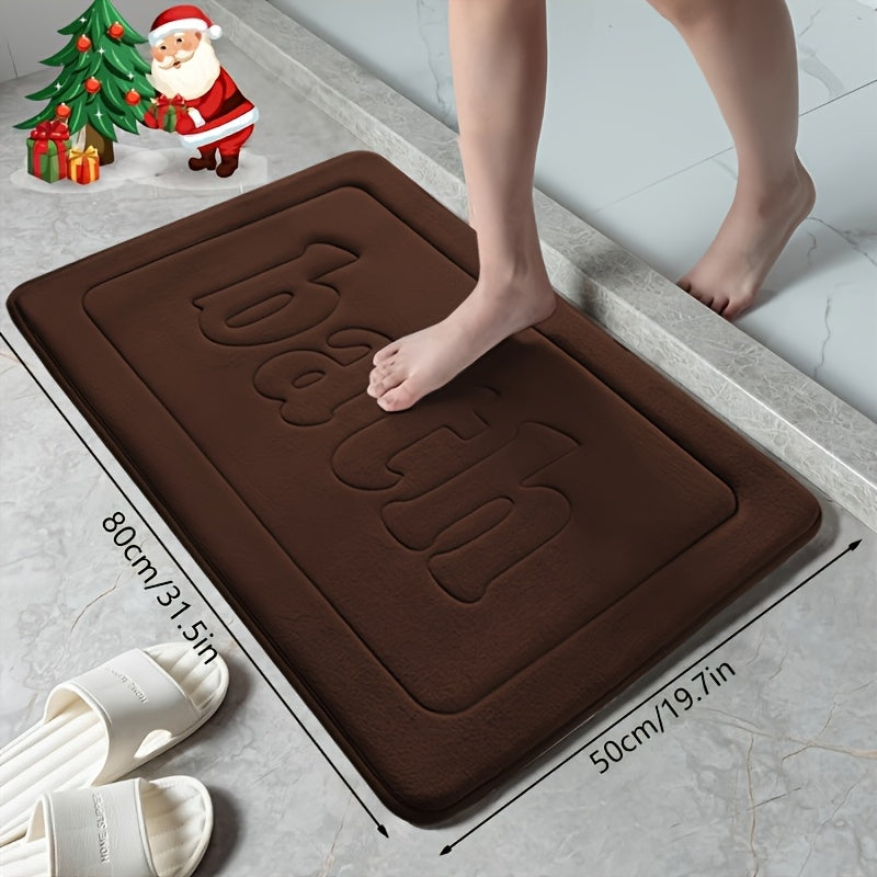 Tapete de Banho de Espuma de Memória de Luxo | Ultra Macio, Espesso 25D, Antiderrapante, Lavável na Máquina, Tapete de Casa de Banho de Poliéster de Secagem Rápida para Sala de Estar, Cozinha, Lavandaria, Quarto