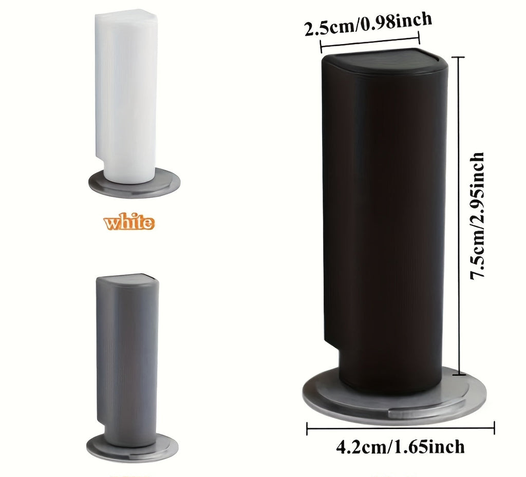 Set of 2 Durable Magnetic Door Stoppers - Easy to Install Without Drilling, Adhesive Backing, Protects Doors from Collisions, Available in Black, White, And Gray, Featuring a Unique Design, And Can Be Firmly Secured