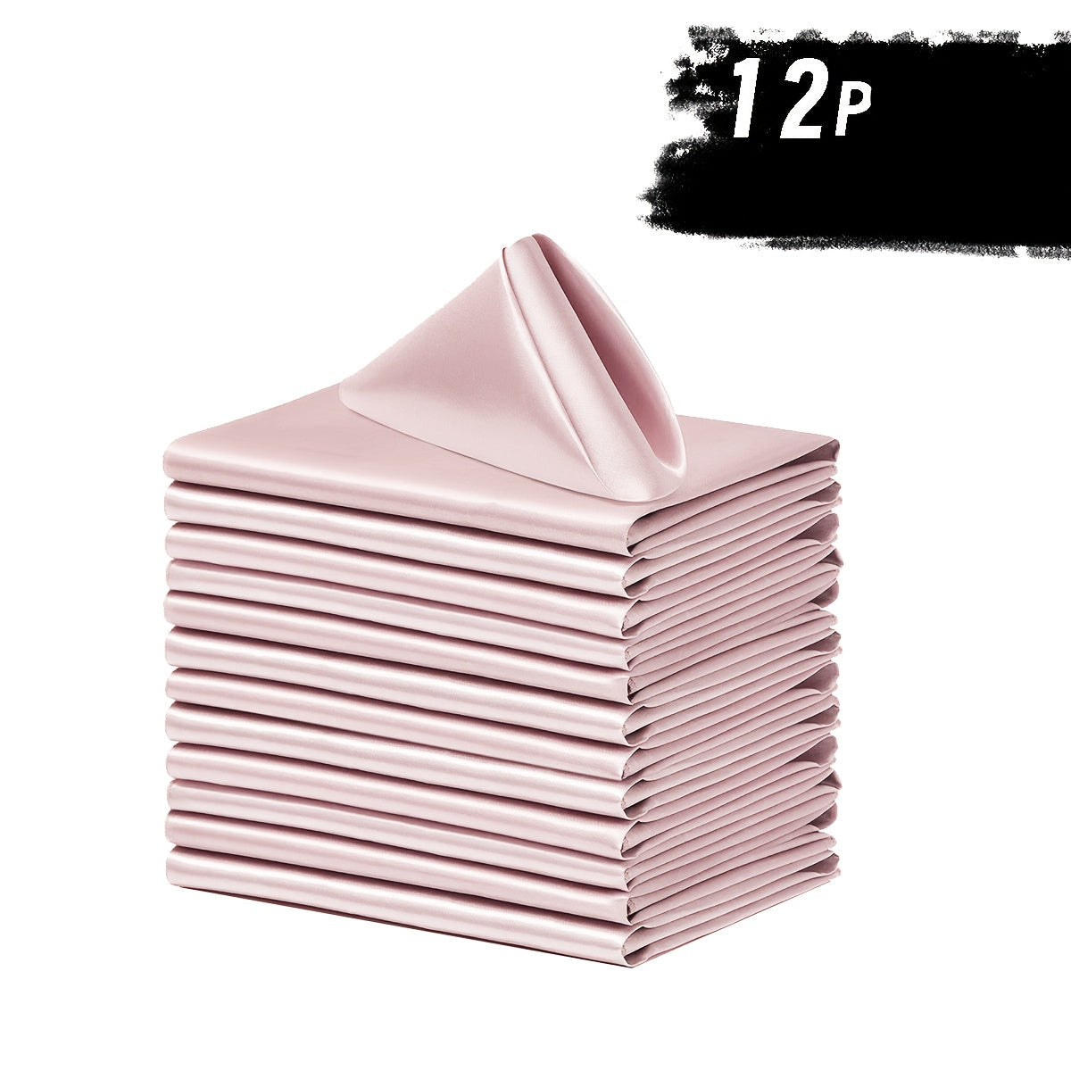 6/12 Peças de Guardanapos de Cetim Macio, Guardanapos Simples e Elegantes - Perfeitos para Casamentos, Chá de Panela, Festas e Decorações de Restaurantes