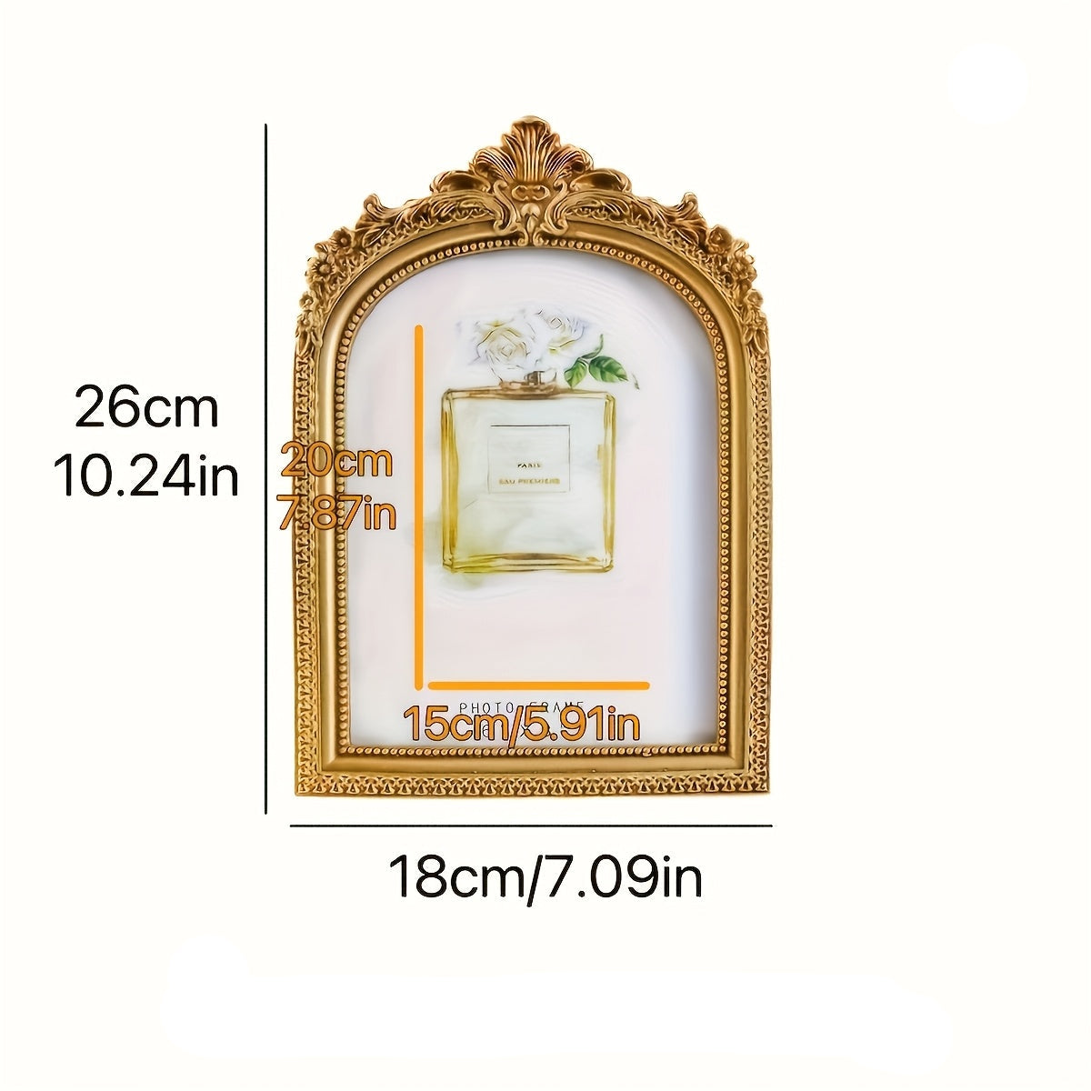 1 Moldura de Foto de Resina Dourada Luxuosa - Decoração de Casamento, Exposição de Arte para Casa, Moldura Barroca Dourada de Alta Qualidade - Lembrança de Casamento, Novo Tendência na Decoração de Casa