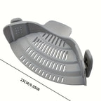 1peça ABERZEY Clip-On Strainer para Panelas e Tabuleiros - Peneira de Cozinha de Plástico Durável para Massas, Carne, Vegetais, Frutas - Drenagem Fácil e Design Compacto, Peneira para Massas, Preparação de Vegetais, Utensílios de Cozinha Modernos, Drenagem Eficiente