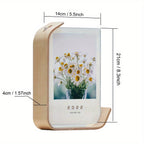 Moldura de Foto de Madeira Contemporânea com Exibição em Acrílico, Retângulo Vertical, Ideal para Decoração de Fotos de Festa de Casamento, Moldura DIY para Herbarium & Calendário, Decorações de Casamento