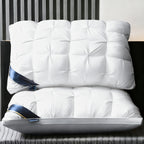 2 unidades/1 unidade Almofadas de Luxo com Qualidade de Hotel 5 Estrelas - 800g Suporte de Pescoço para Sono Profundo, Núcleo Anti-Descaimento para Todas as Estações, Tecido de Poliéster Hipoalergénico para Quartos de Casa e Autocaravanas, Hotéis, Adequadas para Todas as Estações, Roupa de Cama, Conforto de Viagem, Design Elegante