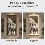 Quadro Iluminado Cavalo com LED