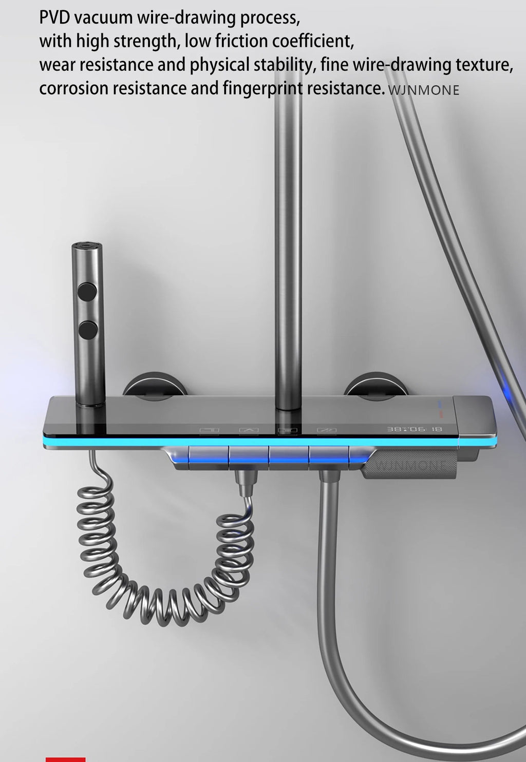 Chuveiro Luxo com Luzes e Display Digital