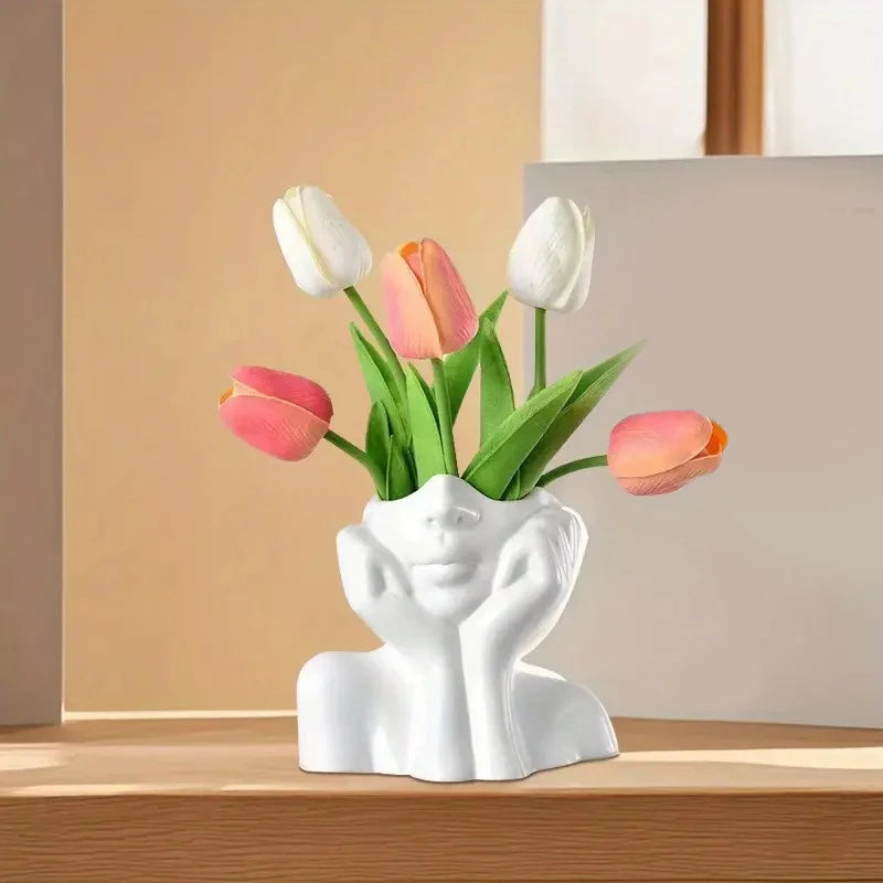 Vaso Decorativo Corpo Humano para Maquiagem e Canetas