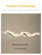 Lustre LED Ondulado Moderno