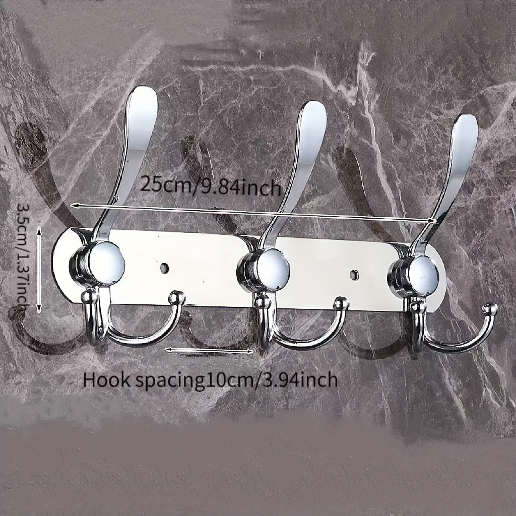 Easy-Install Stainless Steel Wall Hook - Traditional Style, Perfect for Bathroom Organization
