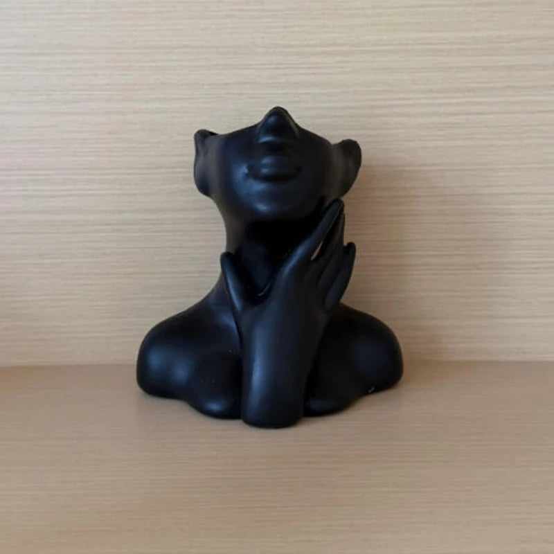 Vaso Decorativo Corpo Humano para Maquiagem e Canetas