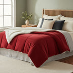 Sherpa Comforter and Duvet Set, Queen Size, Thick, Assorted Colors