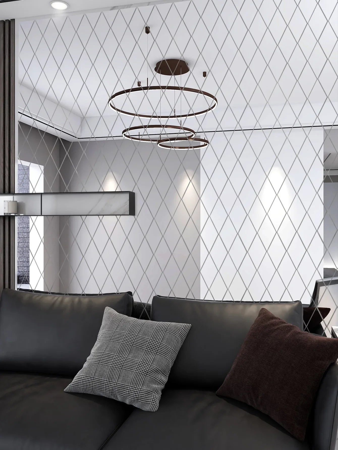 Espelho 3D Acrílico Auto-Adesivo para Decoração de Parede