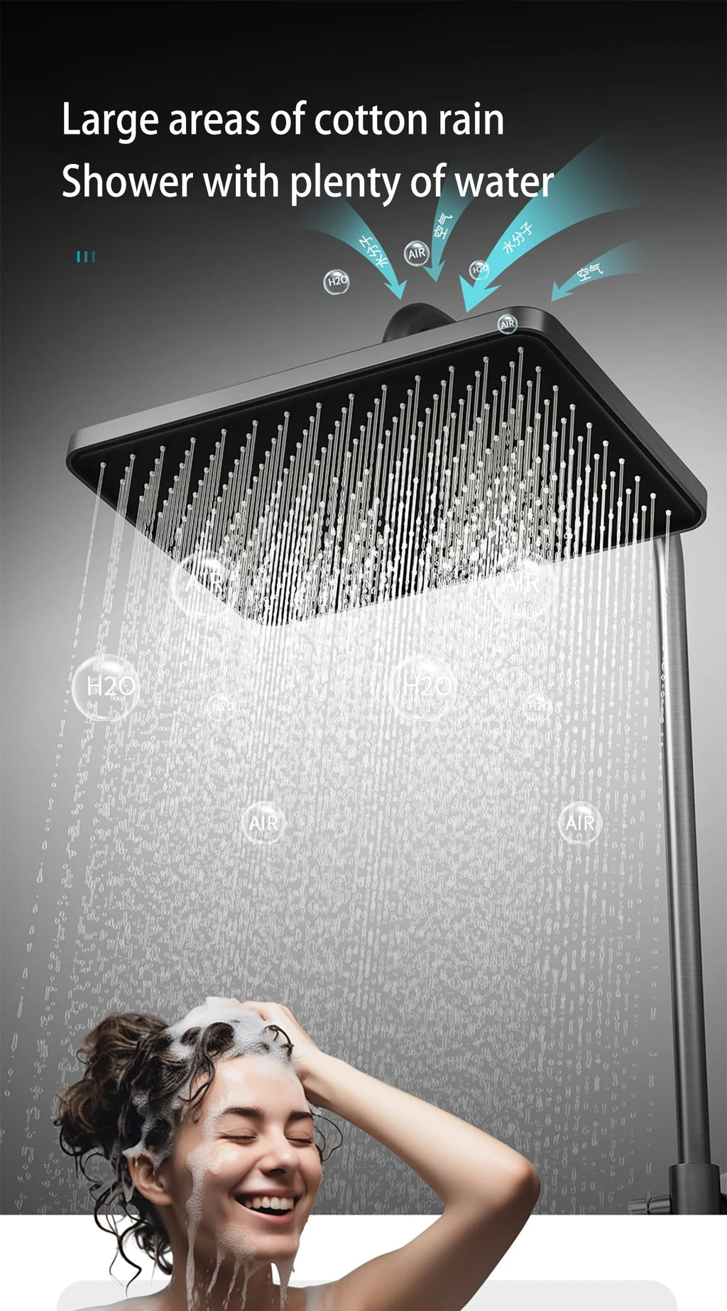 Chuveiro Luxo com Luzes e Display Digital