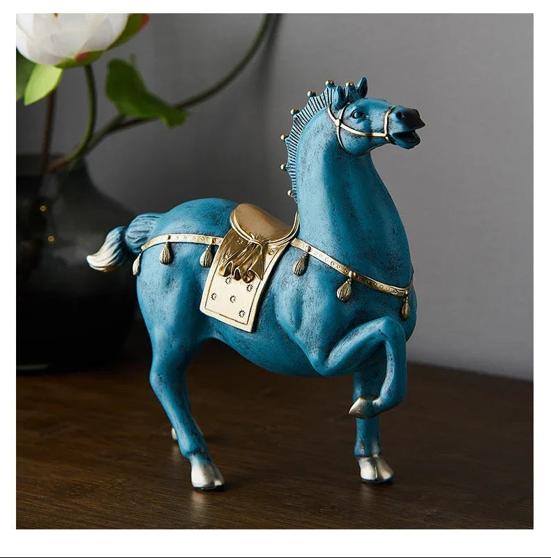 Escultura de Cavalo em Resina para Decoração de Ambientes