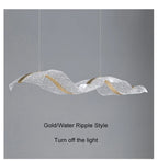 Lustre LED Ondulado Moderno