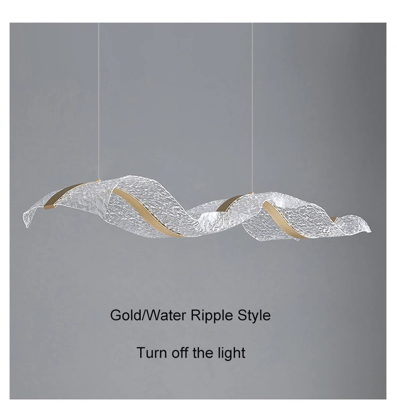 Lustre LED Ondulado Moderno