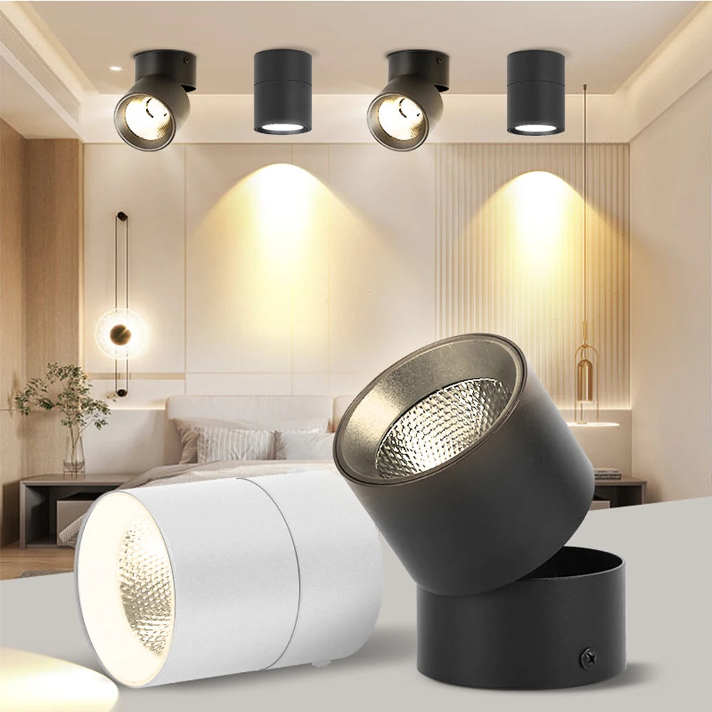 Spot de Teto LED Dobrável 3 Cores