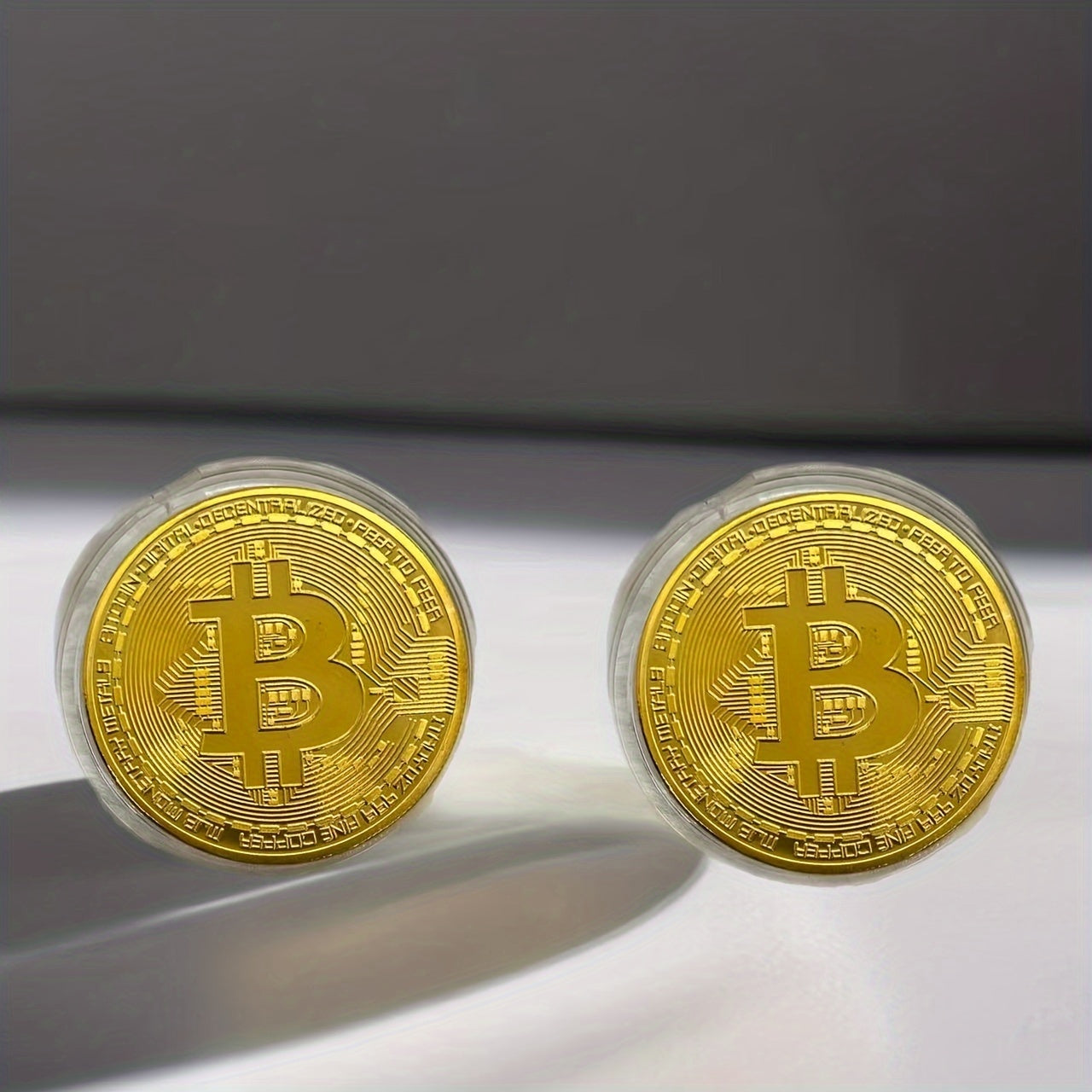 Bitcoin Coin (BTC) Collectible - Physical Cryptocurrency with Protective Case, BTC Symbol Coin for Home/Office Decor, Holiday Gift Suitable for BTC Enthusiasts & Collectors