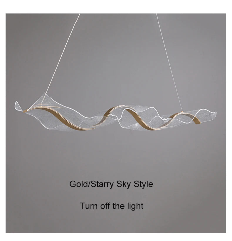 Lustre LED Ondulado Moderno