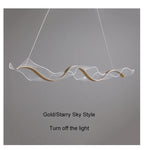 Lustre LED Ondulado Moderno