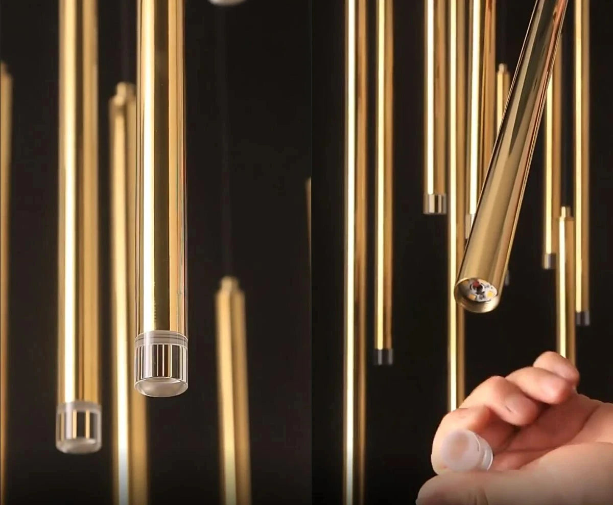 Lustre LED Moderno para Escadas e Salas de Estar