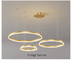 Lustre LED Anel Moderno para Sala e Jantar