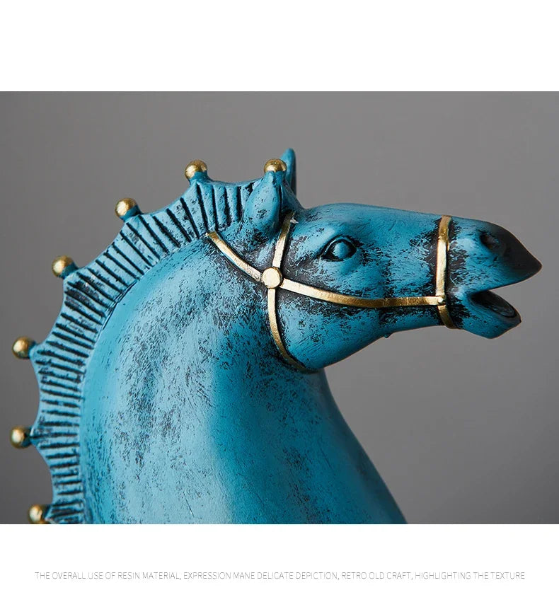 Escultura de Cavalo em Resina para Decoração de Ambientes
