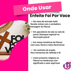 Enfeite Decorativo Foi Por Você em MDF com Base 24cm – Decoração Temática Páscoa