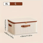 Caixa Organizadora Dobrável em Linho com Tampa