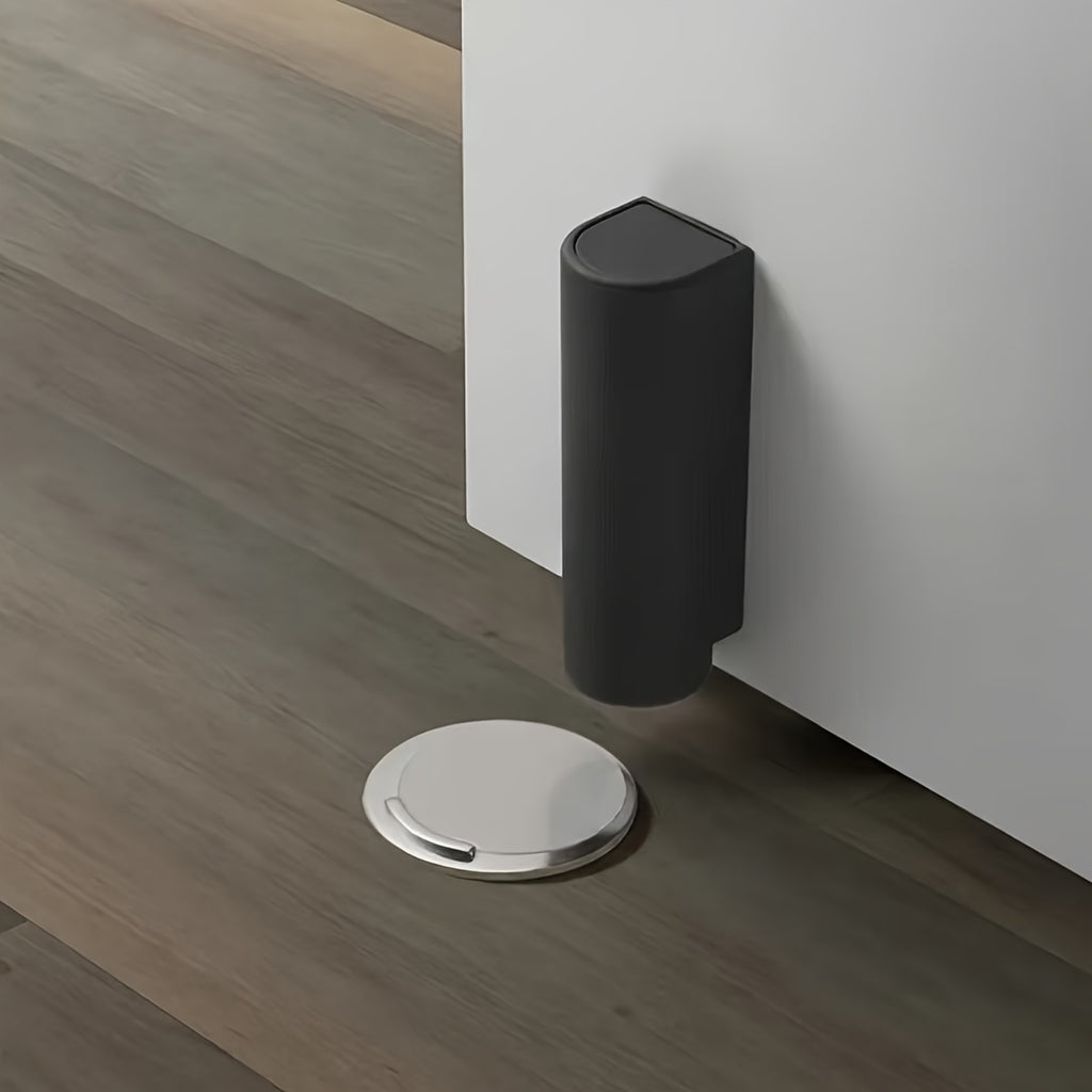 Set of 2 Durable Magnetic Door Stoppers - Easy to Install Without Drilling, Adhesive Backing, Protects Doors from Collisions, Available in Black, White, And Gray, Featuring a Unique Design, And Can Be Firmly Secured