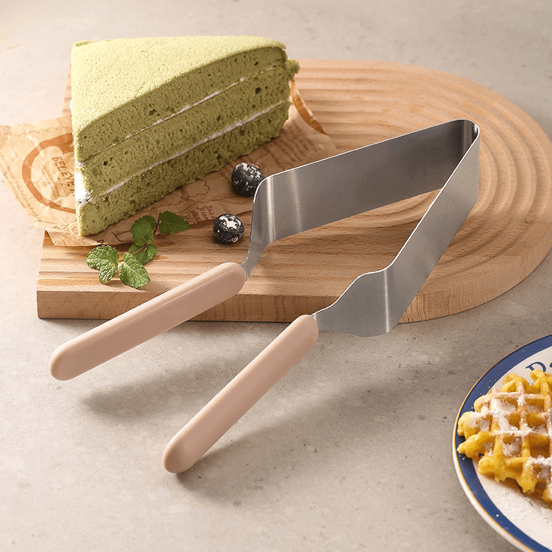 1pc Stainless Steel Cake Slicer & Server | Triangular Transfer Tool with Ergonomic Handle, Durable for Home & Commercial Use, Ideal for Valentine'S Day, Weddings, Birthdays, Parties, Safe