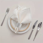 10pcs Fivela de Guardanapo Elegante com Strass, Anel de Guardanapo Dourado Brilhante, para Decoração de Mesa de Jantar, Decoração DIY de Jantar de Casamento, Suprimentos de Festa, Decoração Delicada e Simples, Decorações de Natal, Decoração de Casa