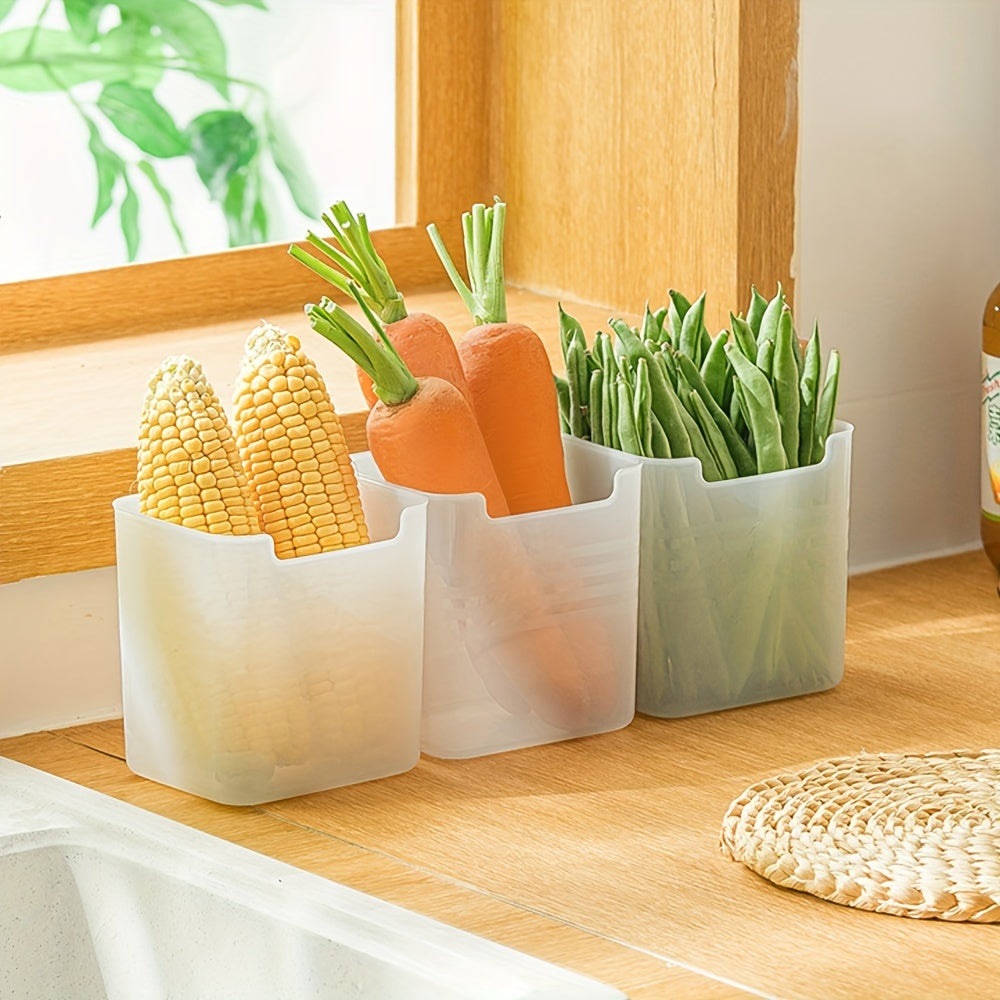 5 unidades de caixas de arrumação multifuncionais, cestos de fruta e legumes para frigorífico, recipientes para guardar snacks, caixas de arrumação de cozinha, caixas de arrumação universais para portas laterais e interiores de frigorífico, mantendo o frigorífico organizado, utensílios de cozinha