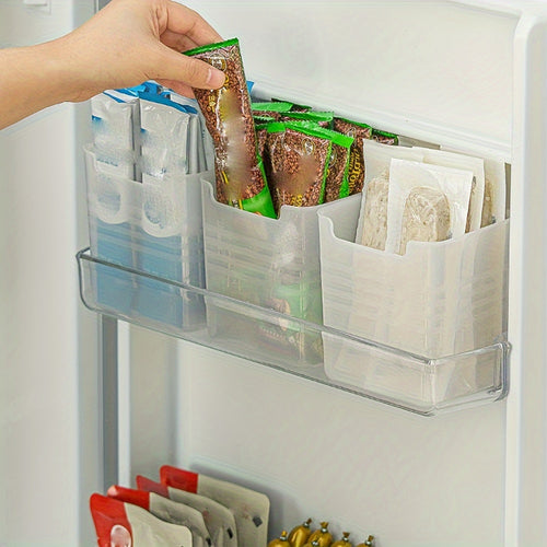 5 unidades de caixas de arrumação multifuncionais, cestos de fruta e legumes para frigorífico, recipientes para guardar snacks, caixas de arrumação de cozinha, caixas de arrumação universais para portas laterais e interiores de frigorífico, mantendo o frigorífico organizado, utensílios de cozinha