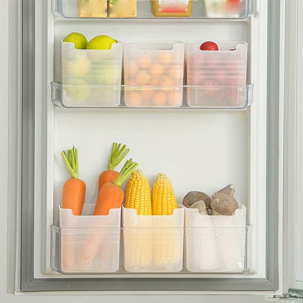 5 unidades de caixas de arrumação multifuncionais, cestos de fruta e legumes para frigorífico, recipientes para guardar snacks, caixas de arrumação de cozinha, caixas de arrumação universais para portas laterais e interiores de frigorífico, mantendo o frigorífico organizado, utensílios de cozinha
