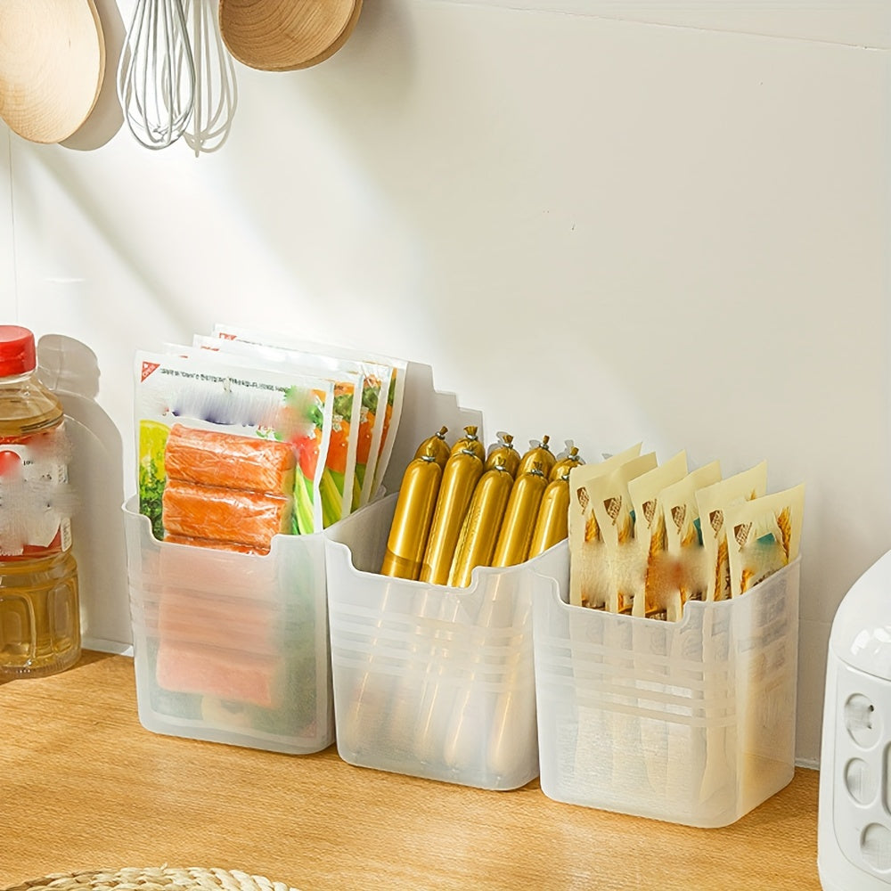 5 unidades de caixas de arrumação multifuncionais, cestos de fruta e legumes para frigorífico, recipientes para guardar snacks, caixas de arrumação de cozinha, caixas de arrumação universais para portas laterais e interiores de frigorífico, mantendo o frigorífico organizado, utensílios de cozinha