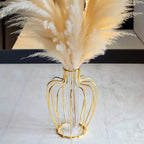 Vaso de Flores Metálico com Tubo Transparente, Vasos Inquebráveis Decoração Criativa para Casamento e Festivais