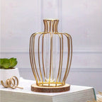 Vaso de Flores Metálico com Tubo Transparente, Vasos Inquebráveis Decoração Criativa para Casamento e Festivais
