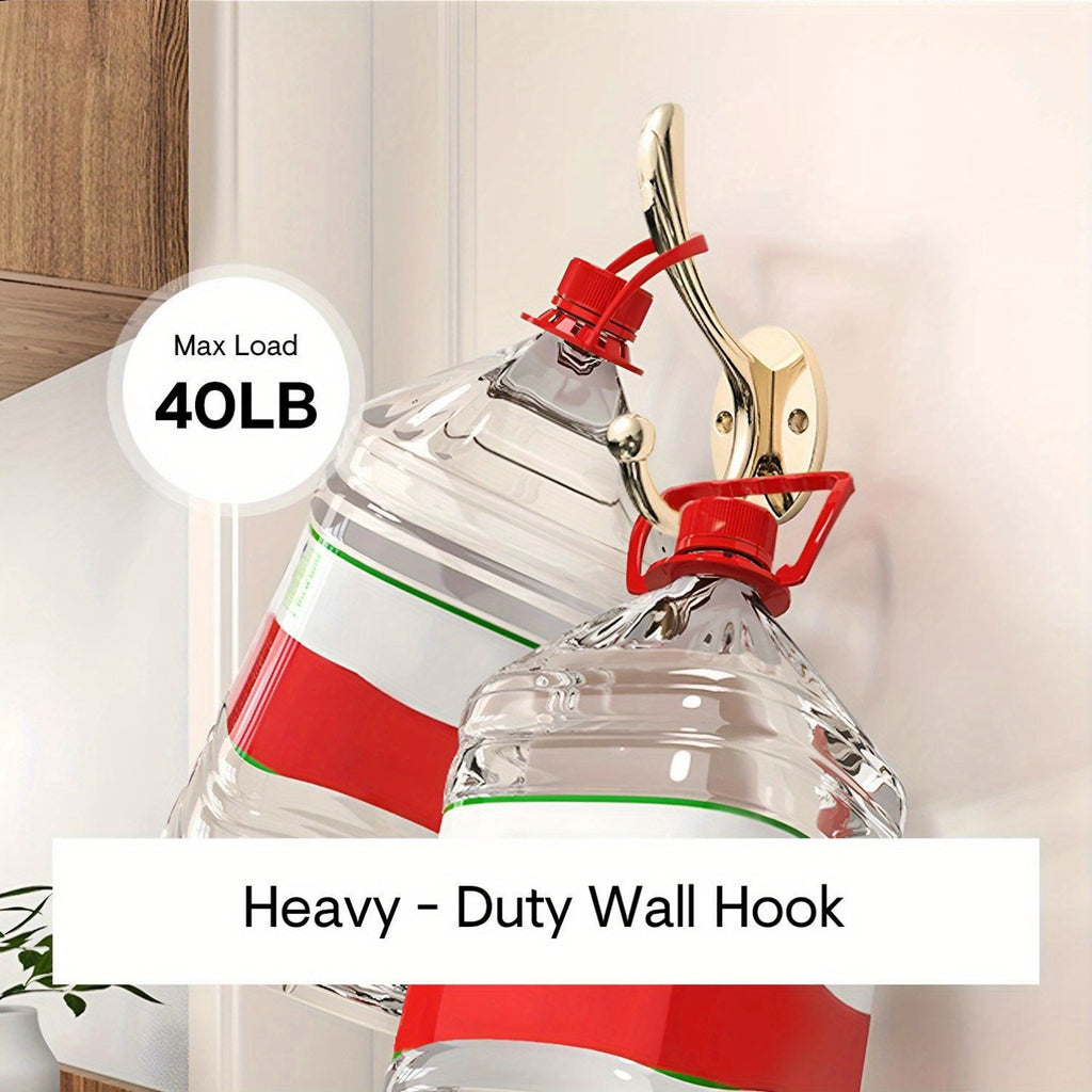 3pcs of heavy duty hooks] Polished metal wall hanging hooks-easy to install, stylish casual design, heavy-duty coat towel robe hanger, suitable for bathroom, kitchen, home decoration-can withstand up to 18.14 KG