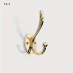 3pcs of heavy duty hooks] Polished metal wall hanging hooks-easy to install, stylish casual design, heavy-duty coat towel robe hanger, suitable for bathroom, kitchen, home decoration-can withstand up to 18.14 KG