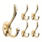 3pcs of heavy duty hooks] Polished metal wall hanging hooks-easy to install, stylish casual design, heavy-duty coat towel robe hanger, suitable for bathroom, kitchen, home decoration-can withstand up to 18.14 KG