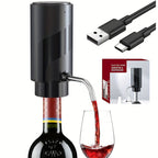 1 Aerador de Vinho Elétrico Recarregável via USB, Dispensador Automático para Garrafas e Decantador Inteligente Multiuso – O Presente Perfeito Para Amantes do Vinho