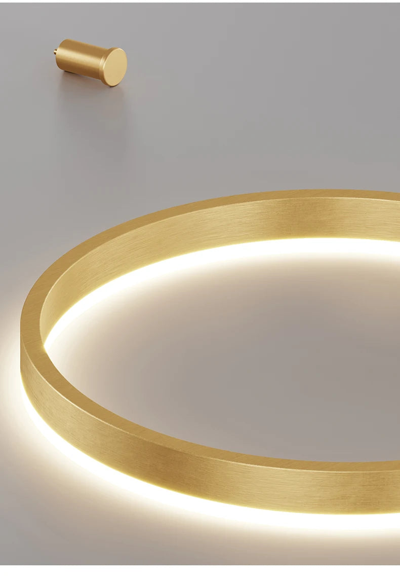Lustre LED Anel Moderno para Sala e Jantar