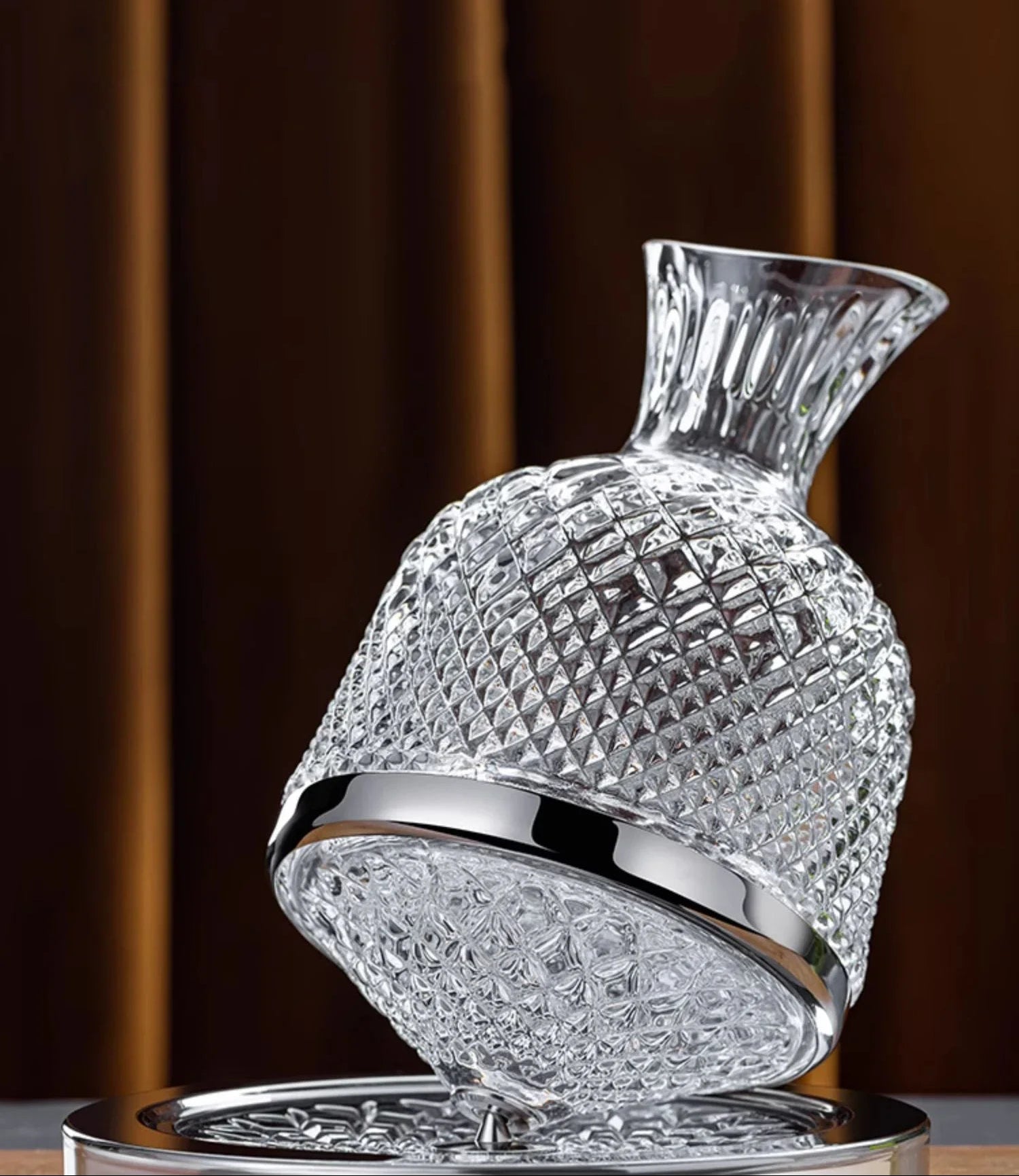 Decantador de Vinho Cristal Giratório 360°